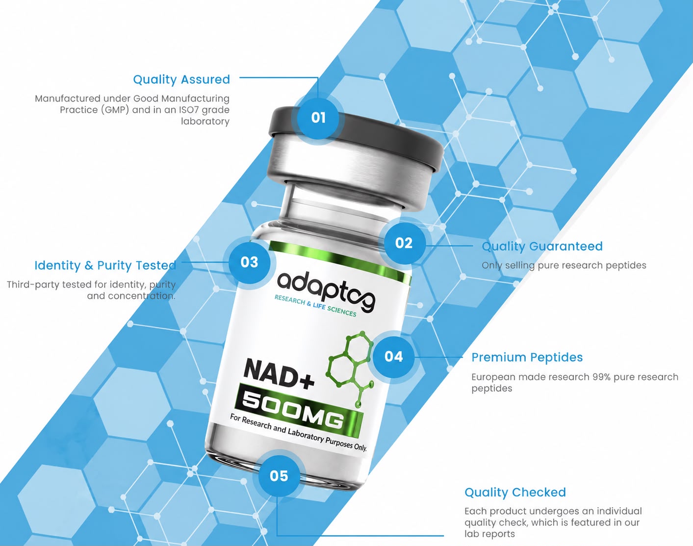 500mg NAD+ Vial